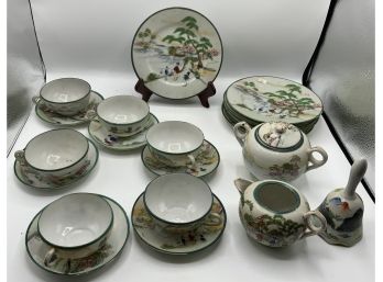 Asian Set Plates, Cups & Saucers