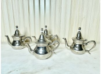 Vintage Silver Plate Teapot By Bennani Freres - Set Of 4