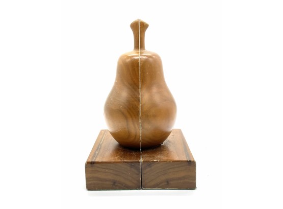 Wooden Pear Bookends By The Wood Whittlers