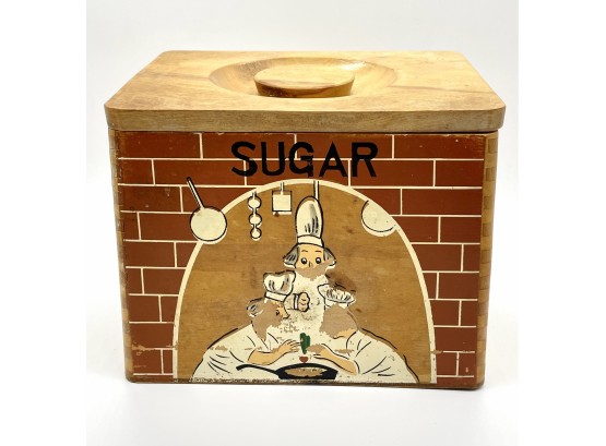 Vintage Wooden Sugar Container