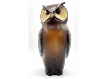 Hand Carved & Painted Wooden Owl - Marked Feathers Gallery 996 Of 2000