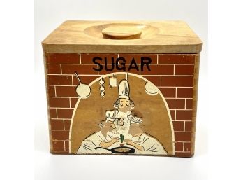 Vintage Wooden Sugar Container