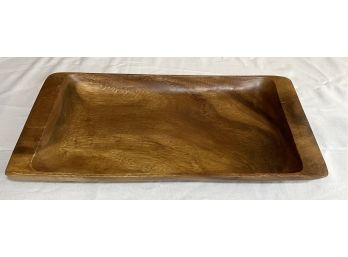 Genuine Hand Carved Acadia Wood Teak Serving Tray From Acacia Collection - Philippines