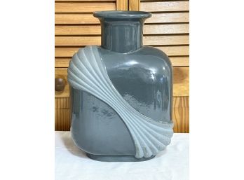 Art Deco Revival Glazed Ceramic Vase From Spain Marked Highmark