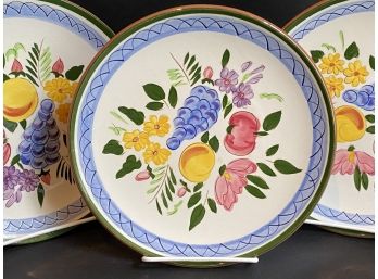 Vintage Stangle Pottery Plates, 'Fruit & Flowers' Pattern