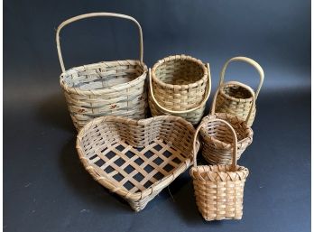 An Assortment Of Small Woven Baskets