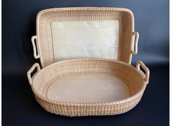Two Lovely Nantucket-Style Basket Trays