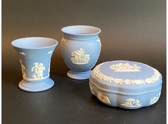 A Small Collection Of Vintage Wedgewood Jasperware