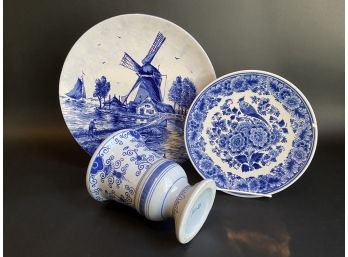 Vintage Hand-Painted Delft Blau Collection