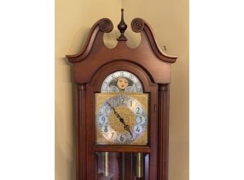 Beautiful Vintage Longcase Grandmother/Grandfather Clock, Colonial Of Zeeland