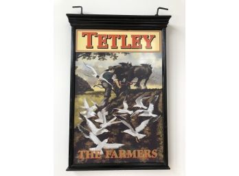 Tetley Beer Advertising Sign Double Sided 35x5x55'