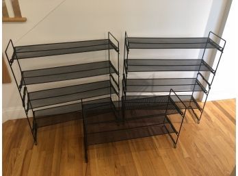 Stacking Wire Metal Shelving Good For Storage Display Shoes Each Section Measures: 30x17x10.5