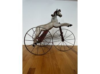 Victorian Large Velocipede Horse Tricycle Chain Driven Antique 28'x18'x23' A Most Beautiful Vintage Toy