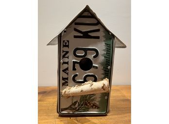 Maine To Virginia License Plate Birdhouse, Flying South For The Winter, 8.75x10x12