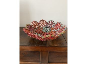 Colorful Decorative Fabric Basket 18x5'