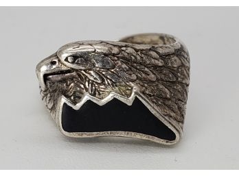 Size 8 Vintage Sterling Silver Gordon & Smith Eagle Freedom Ring ~ G & S