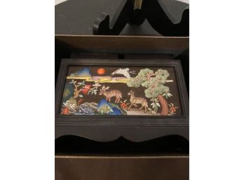 Beautiful Korean Embroidered Wooden Box - Special