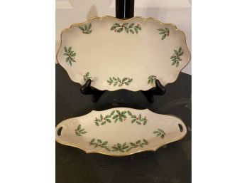 Holiday Lenox 2 Of 2 - Two Serving Platters
