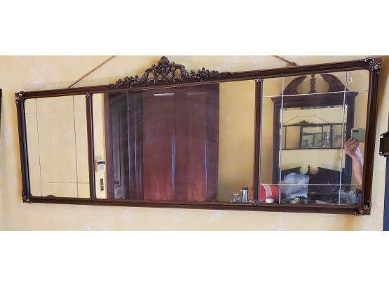 Wood Decorative 3 Part Mirror In Great Shape