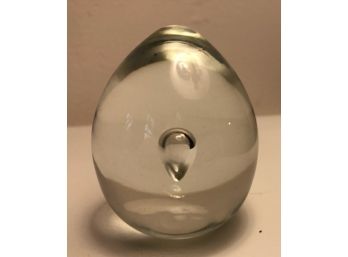 Blown Glass Bubble Paperweight