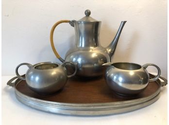 Beautiful Pewter Service With Tray