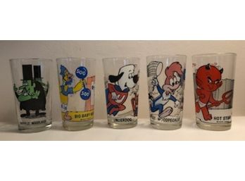 Six MGM Pepsi Collectible Glasses