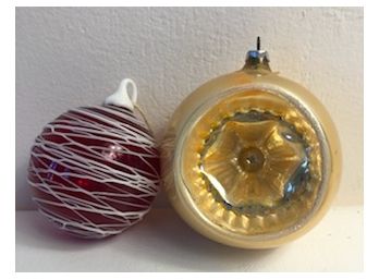 Blown Glass And Vintage Ornament