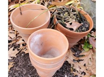5 Red Clay Pots