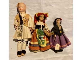 Venzia Doll, Large Peasant Woman, Doll In Basket