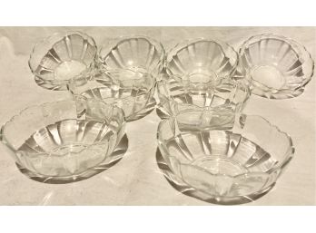 Arcoroc Made In France Set Of 8 Glass Dessert Bowls