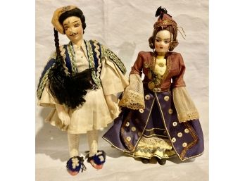 Vintage Turkish Dolls Articulating Arms & Legs With Sleep Eyes