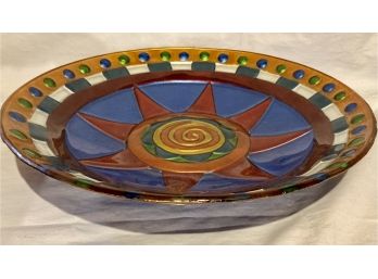 Big Bold And Beautiful Bowl Ceramic With Overlay