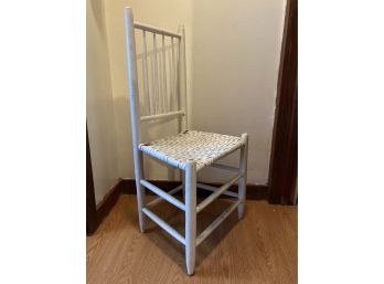 Shaker Style Chair Stick White Washed Woven Seat