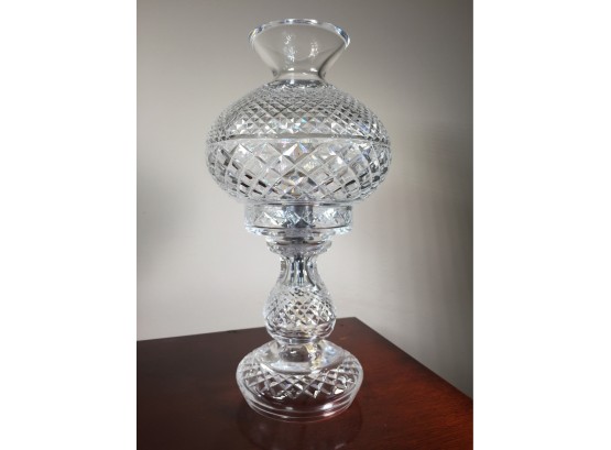 Fabulous Vintage WATERFORD CRYSTAL Alana Pattern Hurricane / Table Lamp - Medium Size - VERY EXPENSIVE !