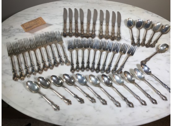 47 Piece Vintage TOWLE Spanish Moss Sterling Silver Flatware Set - Service For 10 - 63.4 Troy Ounces