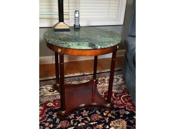 Fabulous French Empire Style Table With Green Marble Top - Excellent Condition - Fantastic Table - Large Size