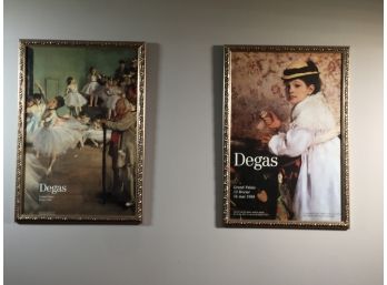 Two Great EDGAR DEGAS Exhibition Gallery Posters THE GRAND PALAIS - PARIS 1988 - Beautifully Framed 25' X 17'