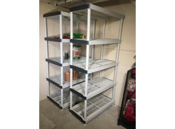Lot Of Four (4) HEAVY DUTY Storage Racks - SUPER CLEAN ! - LIKE NEW ! - You Can NEVER Have Too Many Shelves !