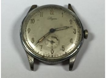 Beautiful Vintage LONGINES Mens Watch - 1930s - 1940s - Wind Up - Seem To Work Fine - Great Vintage Watch !