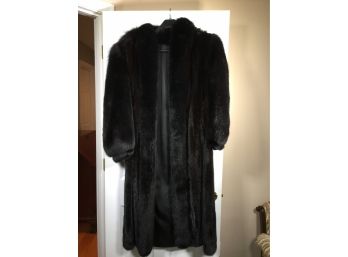 Very Nice Mink Coat - Older Piece - Appears Large Size - Black Color - Overall Good Condition WINTERS COMING !