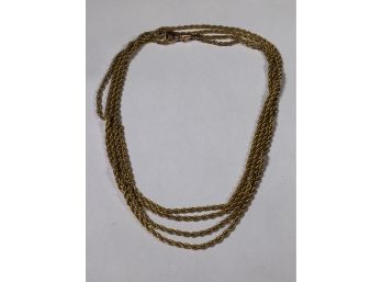 Antique Victorian Gold Filled Pocket Watch Chain - 24-3/4' Long - Beautiful Antique Piece - Over 100 Years Old