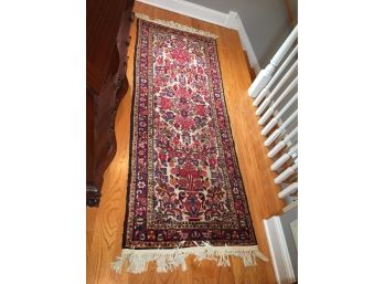Fabulous Antique All Hand Made Oriental Rug / Runner - AMAZING COLORS - Very Tight Weave - Beautiful Rug !