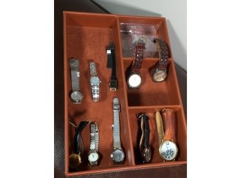Large Group Of Sixteen (16) Assorted Watches - Many Brands & Styles - SEIKO - CITIZEN - VICTORINOX Great Lot !