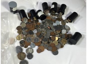 HUGE Lot Of Foreign Coins From Around The World - France - Switzerland - Germany - Austria And MORE ! !