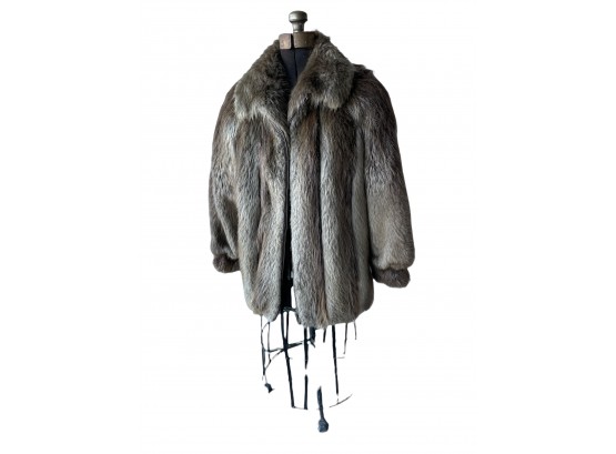 Vintage Racoon ? Fur Coat, Larger Women's Size.