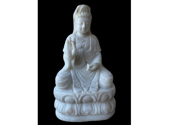 Vintage Hand Carved Asian Stone Bodhisattva Statue Sculpture . 24' Tall