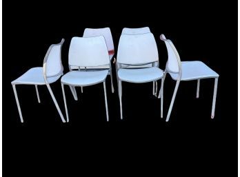 Set Of 6  Gas Stua Vintage Contemporary Stackable Chairs.