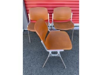 Vintage Mid-Century Modern MCM Giancarlo Piretti For Castelli (1960') Set Of 3 Chairs.
