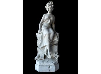 Vintage Antique Neo-classical Sculpture Of A Lady, Signed CIPRIANI ?