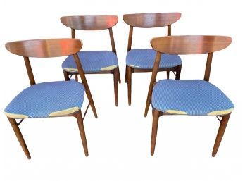 Set Of 4 Vintage Mid-Century Modern MCM Stanley Furniture Dinning Chairs Designed By Paul Browning.